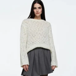 Hot Moves Dame Fylla Sweater 0105 Antique White Hvid