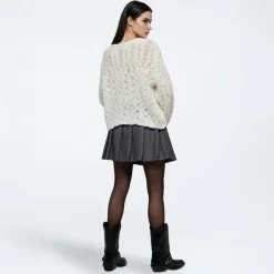Hot Moves Dame Fylla Sweater 0105 Antique White Hvid