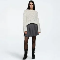 Hot Moves Dame Fylla Sweater 0105 Antique White Hvid