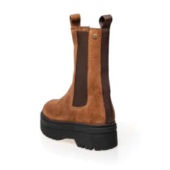 Hot Copenhagen Shoes Dame Gående Ruskind København Støvler 0241 Cognac Brun