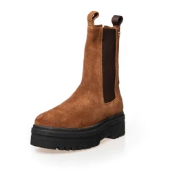 Hot Copenhagen Shoes Dame Gående Ruskind København Støvler 0241 Cognac Brun