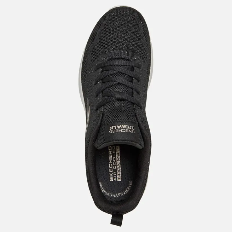 Sale SKECHERS SPORT Dame Go Walk Joy Violet Sneakers Sort/Rosaguld