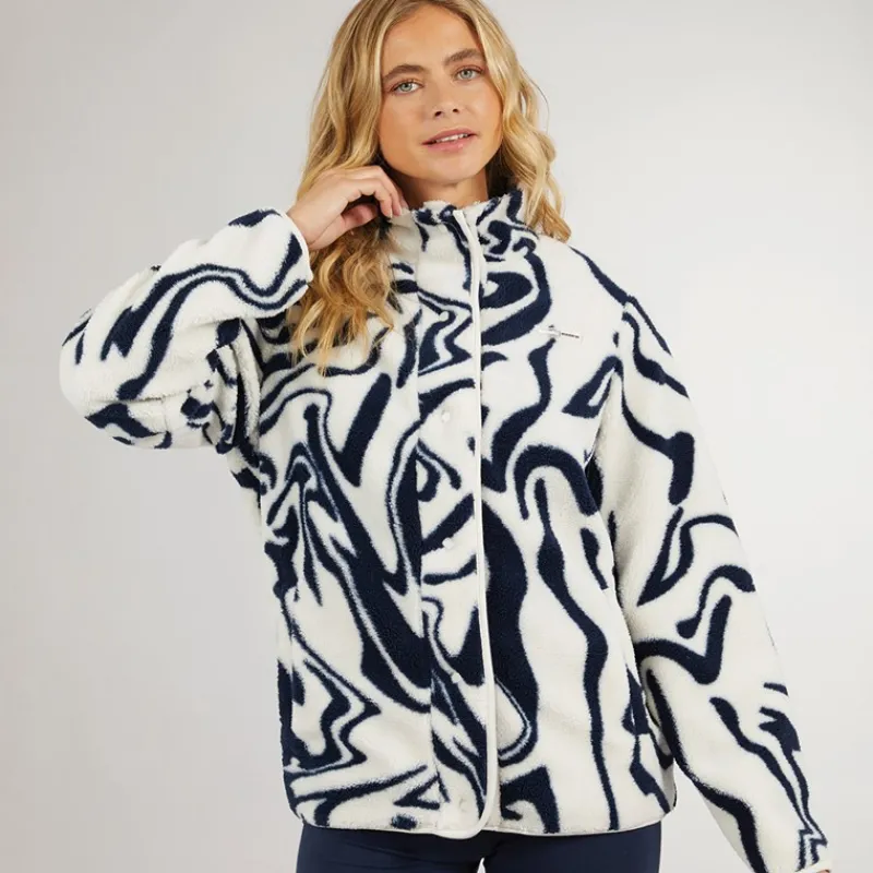 Sale Bench Dame Gorla Borg Fleece Vinter /Navy Hvirvel Hvid