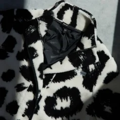 Discount Bench Dame Gorla Borg Fleece Vinter / Sort Leopard Hvid