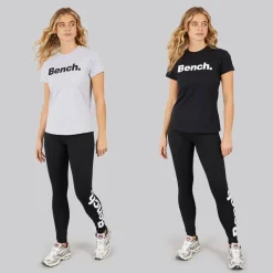 Outlet Bench Dame Grammen T-shirts To-pak /Grå Melange Sort