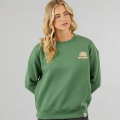 Hot Lagooners Dame Happiness Sweatshirts kakigrøn
