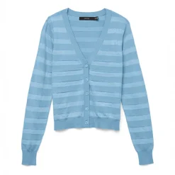 Clearance Vero Moda Dame Happy Shine V-hals cardigan luftig blå
