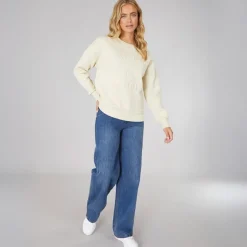 Online Bench Dame Ilma Sweatshirt Kridt Cremefarvet