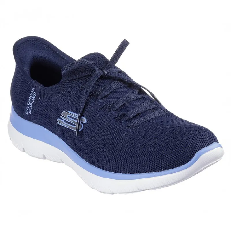 Best SKECHERS SPORT Dame Instappers Summits Nye Hverdagssko Navy Marineblå