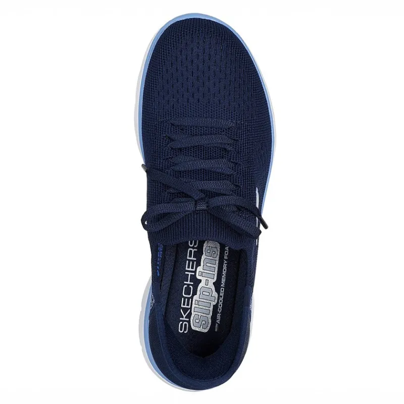 Best SKECHERS SPORT Dame Instappers Summits Nye Hverdagssko Navy Marineblå