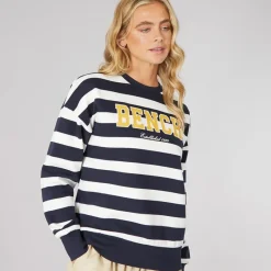 Clearance Bench Dame Jaye Sweatshirt Navy Vinter Hvid