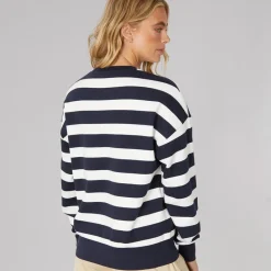 Clearance Bench Dame Jaye Sweatshirt Navy Vinter Hvid