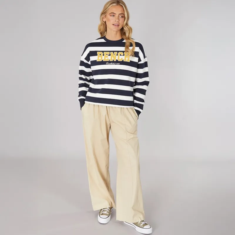 Clearance Bench Dame Jaye Sweatshirt Navy Vinter Hvid