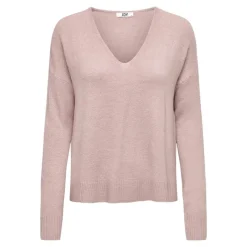 Hot Jacqueline De Yong Dame Jdycharly O Neck Pullover V-udskæring trøjer Bleg Lyserød