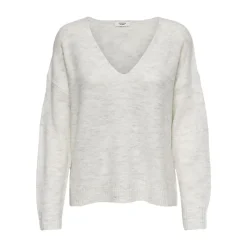 Online Jacqueline De Yong Dame Jdycharly O Neck Pullover V-udskæring trøjer Hvid