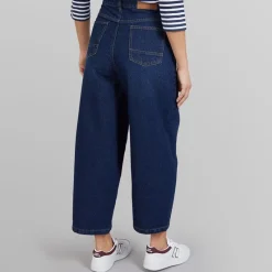 Online Bench Dame Jeans med Tøndeformet Ben Dark Blue