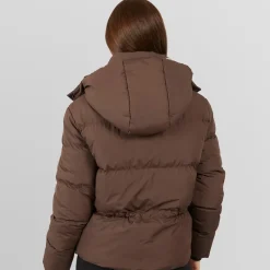 Sale Closure London Dame justerbar talje puffer kaffe Brun
