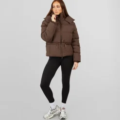 Sale Closure London Dame justerbar talje puffer kaffe Brun