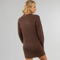Hot Bench Dame Karlie Strik Kjole Chokolade Chokoladebrun
