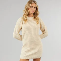 Online Bench Dame Karlie Strikket Kjole Havregryn Meleret beige