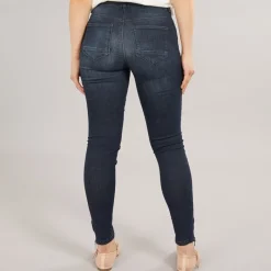 Sale Only Dame Kendell Ankel Længde Slim Jeans Mørkeblå Denim