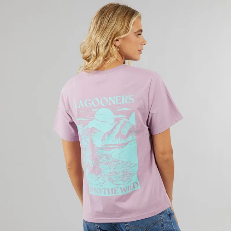 Discount Lagooners Dame Kidwelly T-shirt Støvet malva