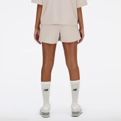 Clearance New Balance Dame Linear Heritage Fransk Terry Shorts Moonrock