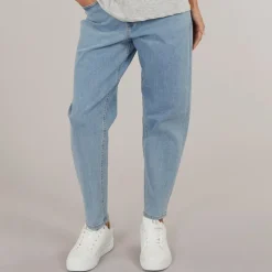 Discount JJXX Dame Lisbon Høj Talje Mom Jeans Lyseblå Denim