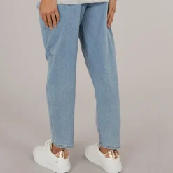 Discount JJXX Dame Lisbon Høj Talje Mom Jeans Lyseblå Denim