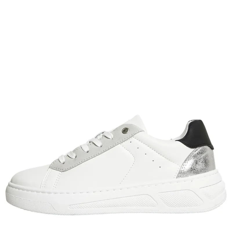 Best GEOX Dame Ljuba Sneakers Hvid/Sølv