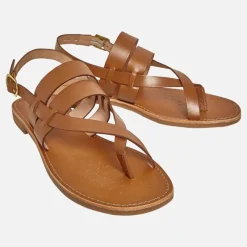 GEOX Dame Maddalusia Flade Sandaler Camel Kamel