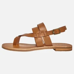 GEOX Dame Maddalusia Flade Sandaler Camel Kamel