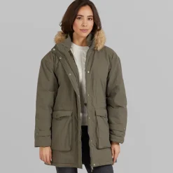 Outlet True North Dame Majlis Parka Army Grøn Grøn