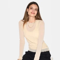 Clearance Moves Dame Markhild T-shirt 030 Ivory Cream beige