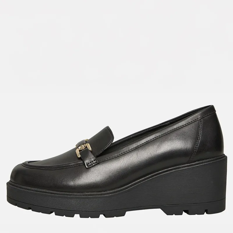 Best GEOX Dame Mierelle Kilehæls Loafers Sort