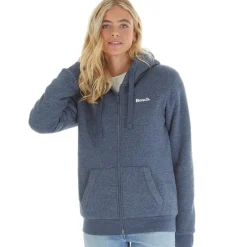 Sale Bench Dame Mintz Teddyforet Zip-gennem Trøje Marine Melange Marineblå Mergel