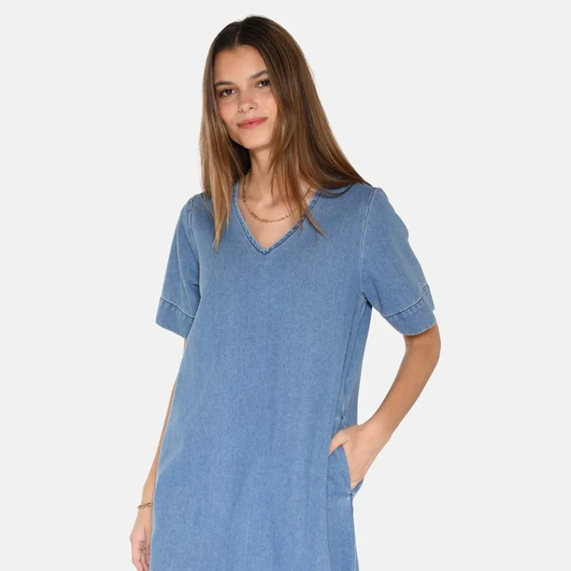 Best Moves Dame Morgen Kjole 1002 Medium Blue