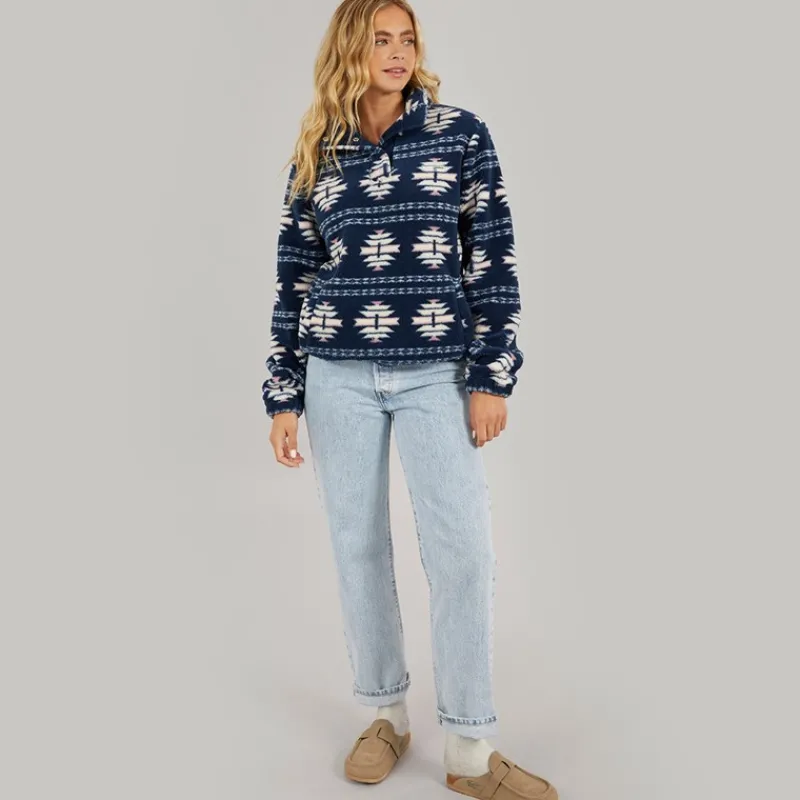 Online Bench Dame Navo Borg Fleece Navy Marineblå