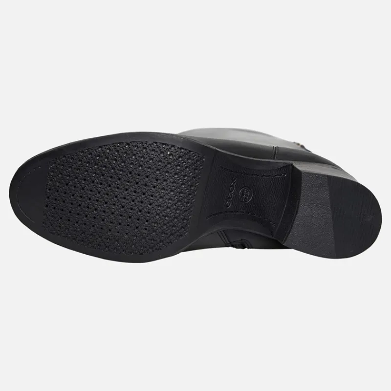 Clearance GEOX Dame Nieuwe Kniehoge Laarzen Zwart