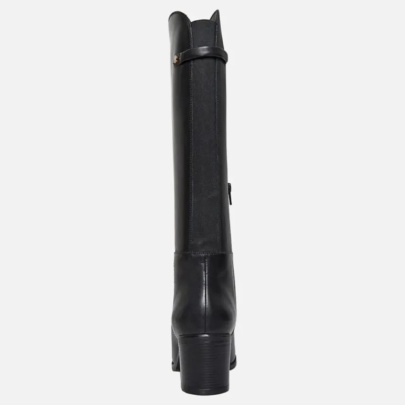 Clearance GEOX Dame Nieuwe Kniehoge Laarzen Zwart
