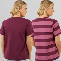 Best Lagooners Dame Oxbow 2 Pak T-shirts Blomme/​Rosebud Bordeaux