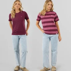 Best Lagooners Dame Oxbow 2 Pak T-shirts Blomme/Rosebud Bordeaux