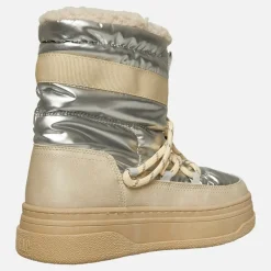 Sale GAP Dame Paradis Høj Nylon Sne støvler Off White Metallisk Sølvfarvet
