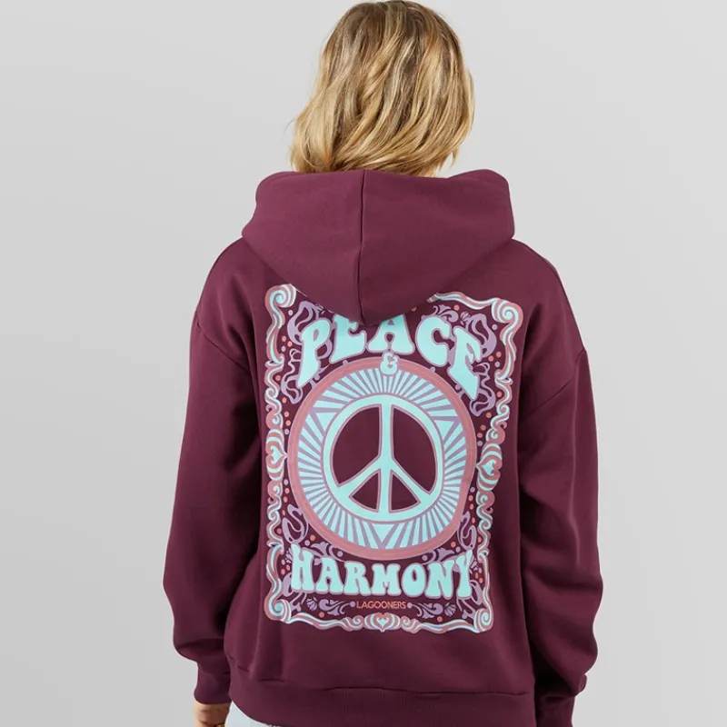 Best Lagooners Dame Peace & Harmony Hættetrøje Blomme