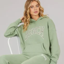 Bench Dame Riddy Oversized Hættetrøje Sage Green Salvie Grøn