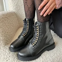 Clearance Copenhagen Shoes Dame Rock 22 Støvler 039 Black Gold
