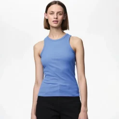 Outlet Pieces Dame Ruka Boxer Tanktop Fransk Blå Blå