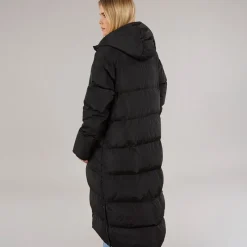 Discount Bench Dame Ryelle Maxi Længde Pufferjakke Sort