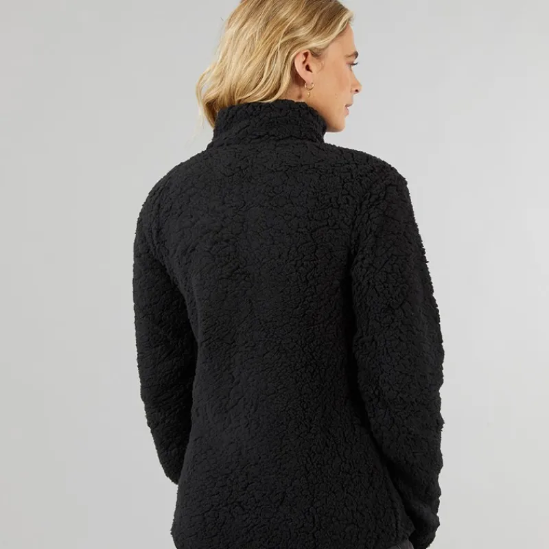 New Bench Dame Sherpa Fleece Jakke Sort