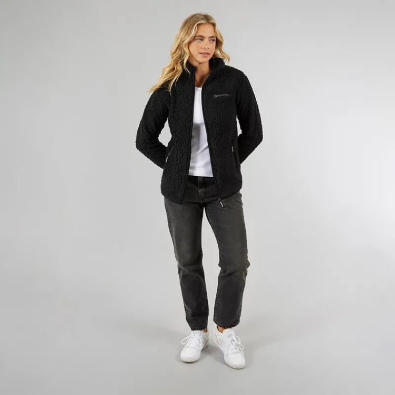 New Bench Dame Sherpa Fleece Jakke Sort